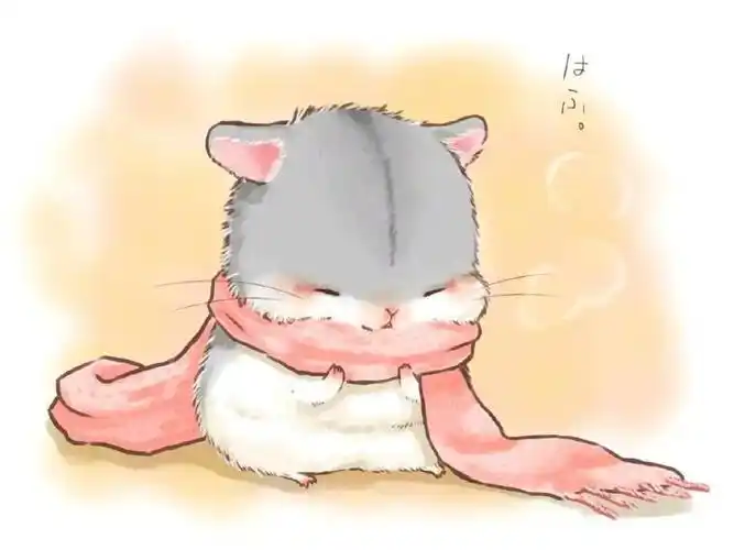 水彩 插画 仓鼠