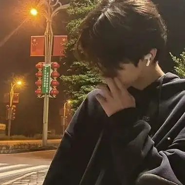 高清帅气不露脸侧脸韩系男生头像