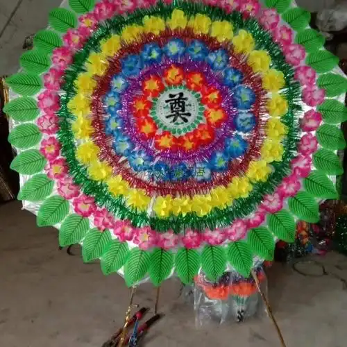 花圈丧葬花圈死人殡葬白事用品追悼伞式折叠各种尺寸规格仿真厂家 d款