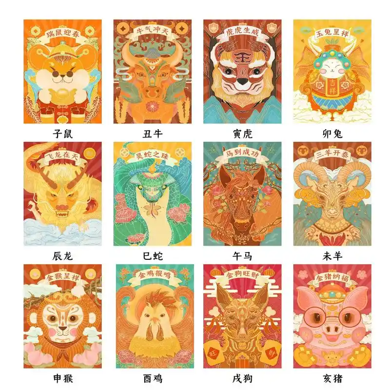 十二生肖手绘(练习) #十二生肖  #手绘 - 抖音