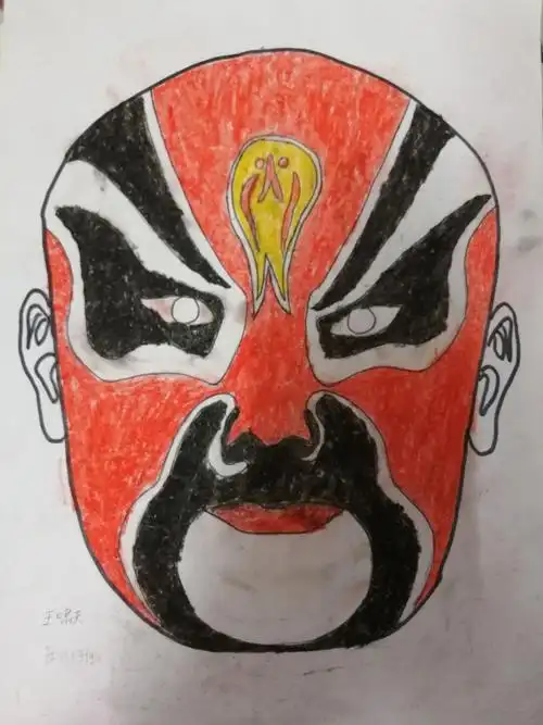 画脸谱,扬国粹——接渡中心完小戏曲文化进校园主题活动之一