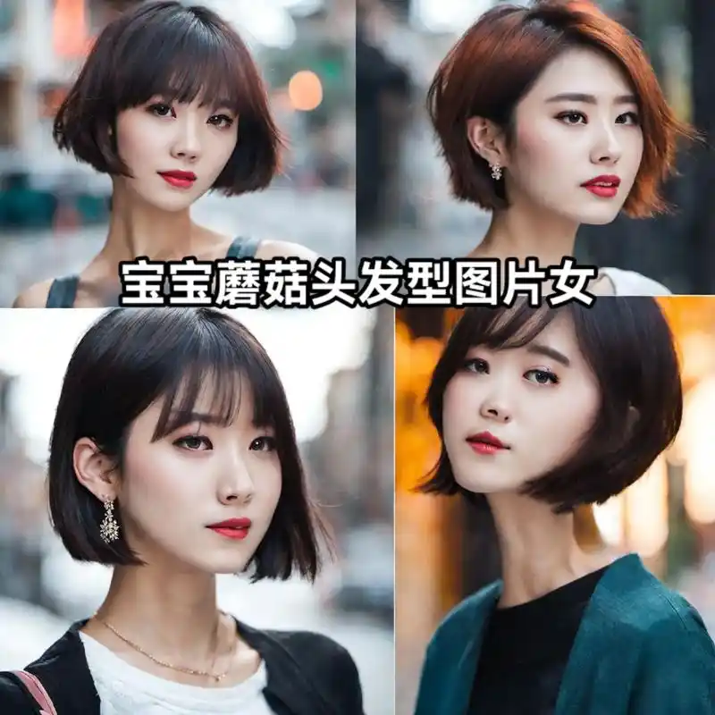 宝宝蘑菇头发型图片女.#根据脸型设计发型 #你的脸型适合什么 - 抖音