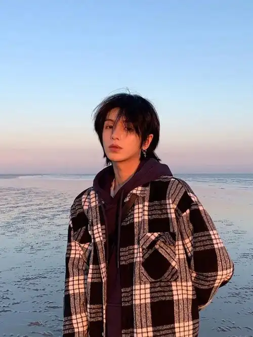 假发男短发网红鲻鱼头韩版帅气男士狼尾头发型蓬松自然学生全头套