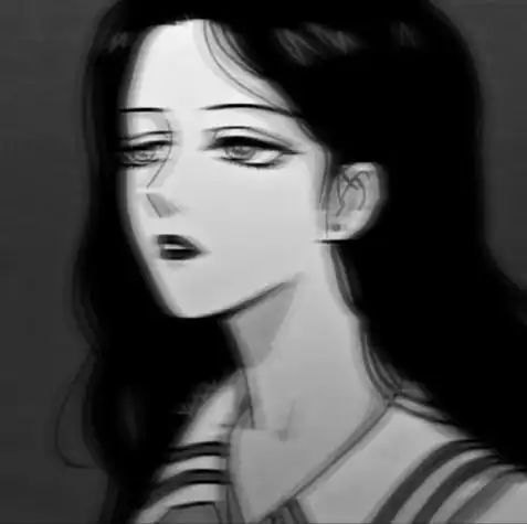 丧系女头丨暗黑风女生头像黑白伤感