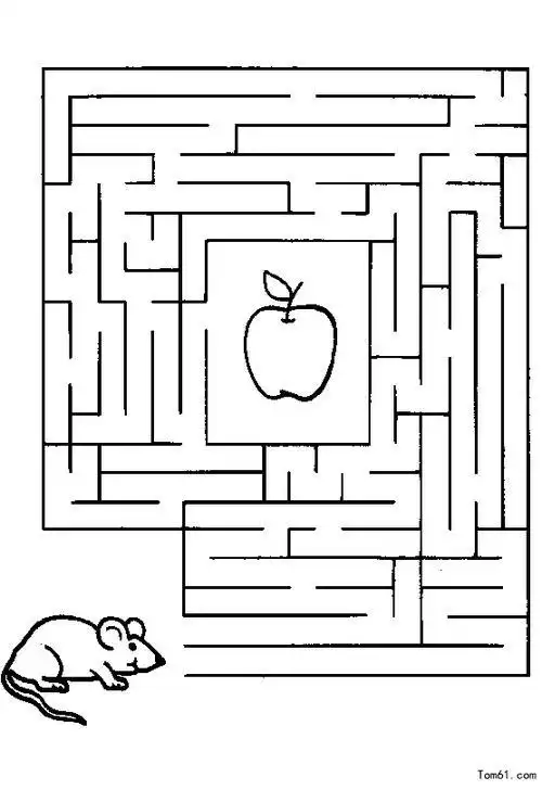简单迷宫图片简笔画二年级美术迷宫简笔画 第1页美丽有背景的迷宫简笔