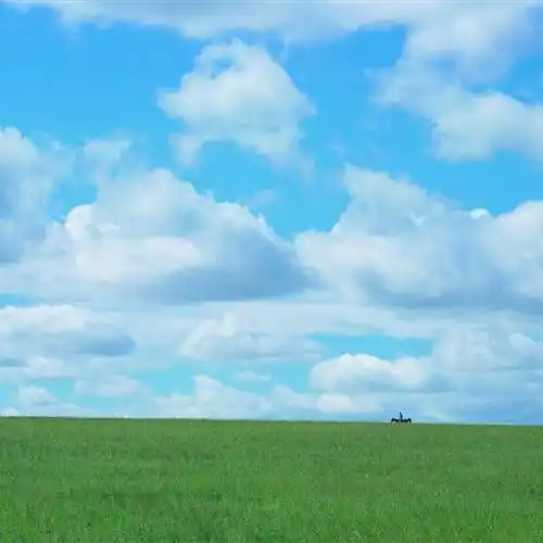 广阔草原蓝天白云最美风景微信头像_风景_草原_头像