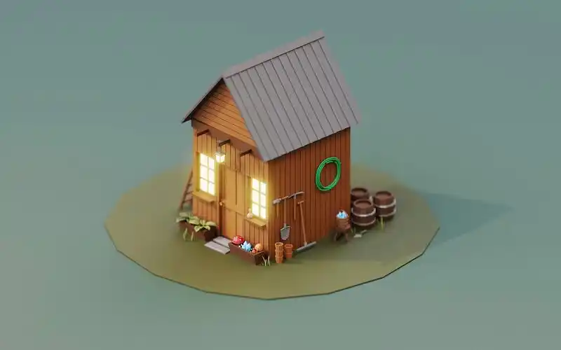 【3dmax房子建模】小木屋模型基础讲解,模型建模,小白必看!