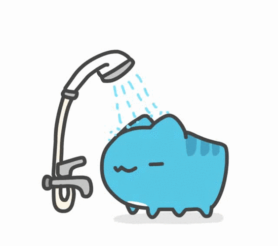 可爱小蓝猫动图