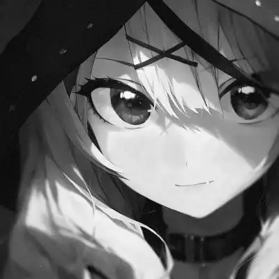 动漫女头黑白高级感图片_女生微信头像_头像屋