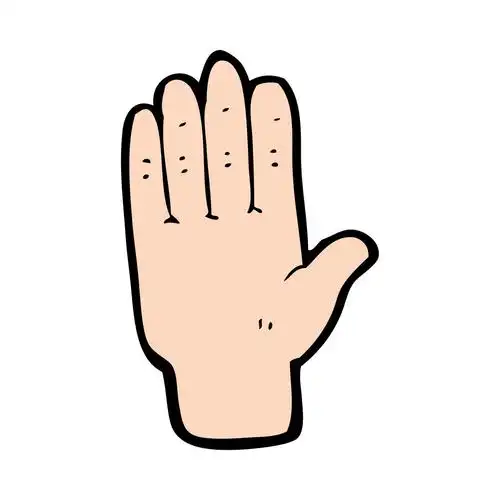 卡通张开的手,卡通张开的手