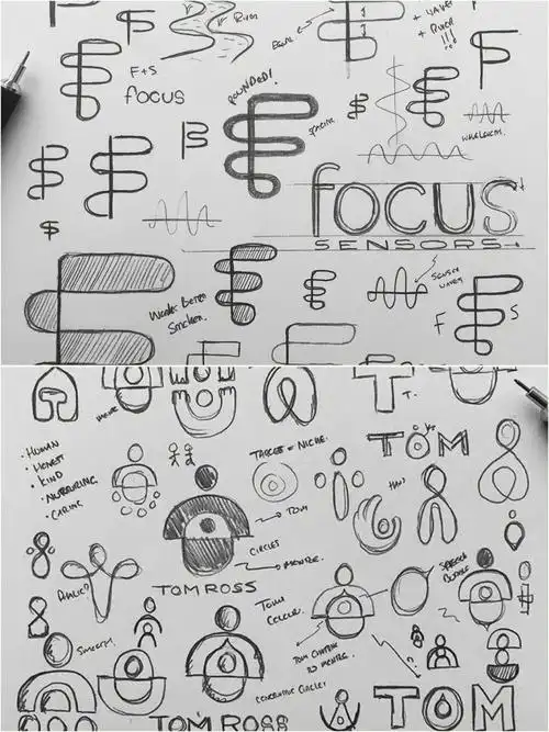 手稿logo设计思路素材分享设计灵感来源