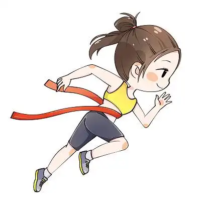 卡通奔跑的人插画素材png