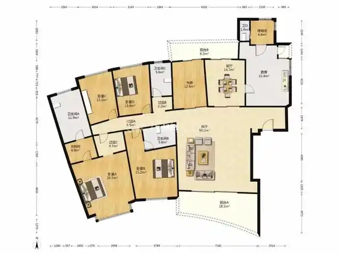 仁恒滨江园三期总裁户型看房方便