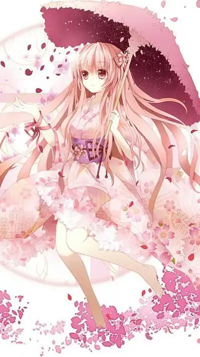 可爱少女心粉色系简笔画二次元梦幻少女简笔画粉色系女生粉色系简笔画