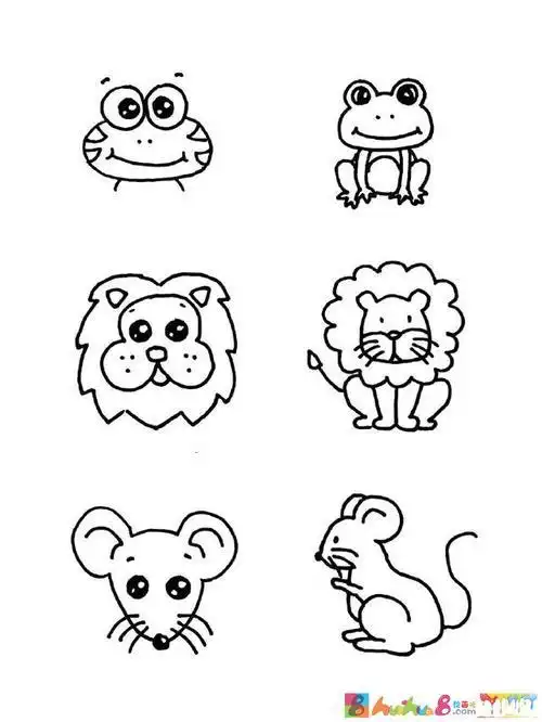 的小动物简笔画简笔画插画绘画人文上百个超可爱的小动物简笔画素材
