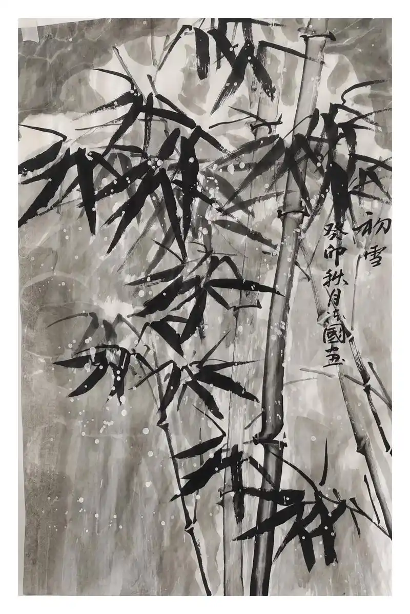 《北方初雪》国画小品