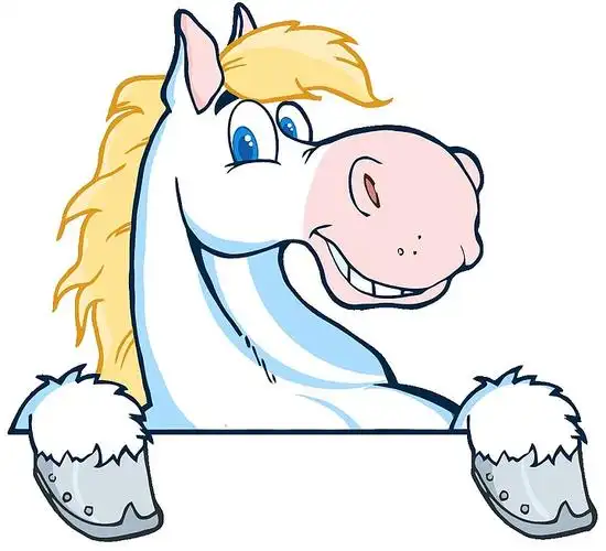 81白马吉祥物卡通头像812423卡通手绘篮球生肖马运动员12496c4d卡通