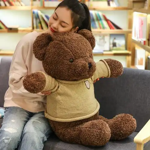 毛绒玩具经典泰迪熊公仔可爱狗熊抱枕公仔抱抱熊大布娃娃玩偶节日生日
