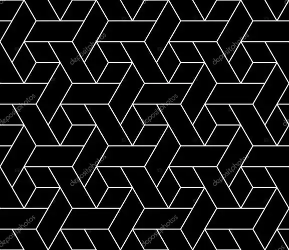 无缝几何图案幻觉, 黑色和白色抽象几何背景, 枕头打印, 单色复古纹理