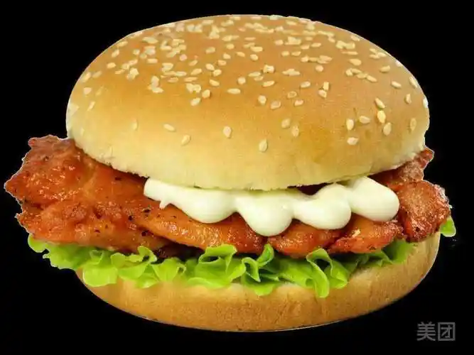 奥尔良烤鸡腿堡图片