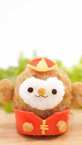 敲可爱的饭团美食图片手机壁纸 吃货萌货最爱