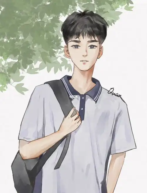 请不要转载#插画#插画步骤图#校服#校服插画#校园#男生插画#男生头像