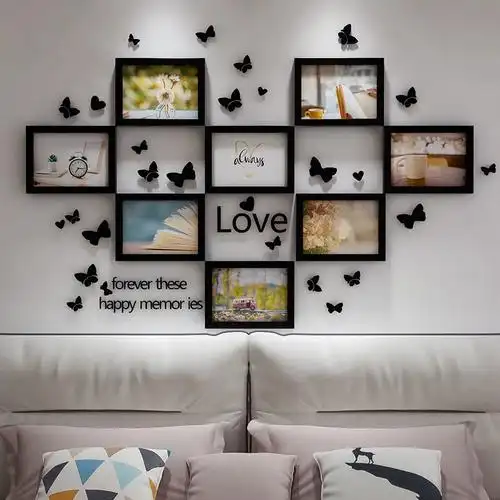 网红相框挂墙创意心形照片墙免打孔洗定制相片卧室客厅墙上装饰品