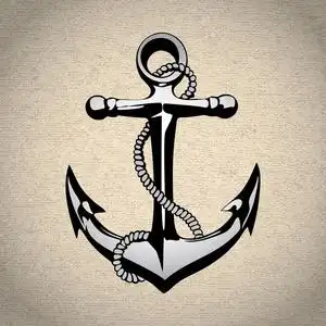 锚定图标所以,航海,重型,铁,象征海军锚.