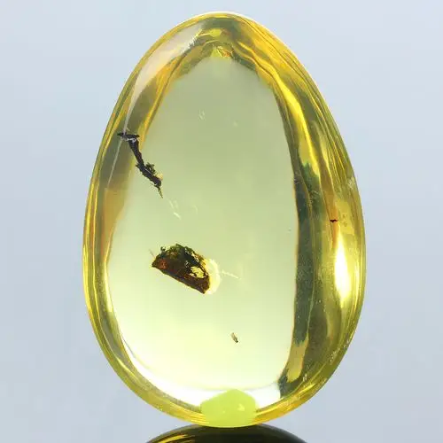 34.31g【风景植物珀】强荧光 琥珀水滴挂牌4859