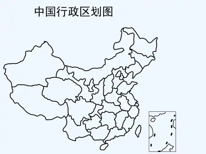 中国空白地图