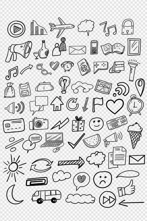 简笔画商品海报素材