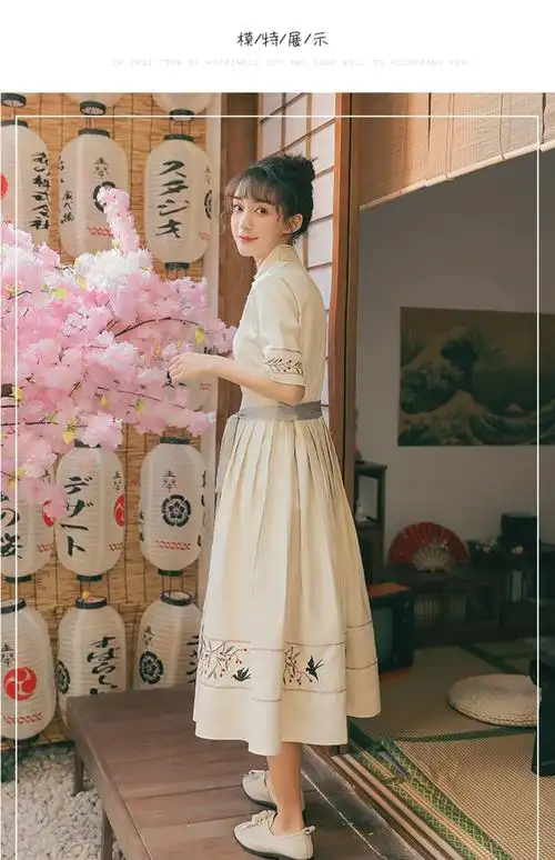 汉元素女日常学生古风超仙长裙复古中国风汉服改良连衣裙2020秋季