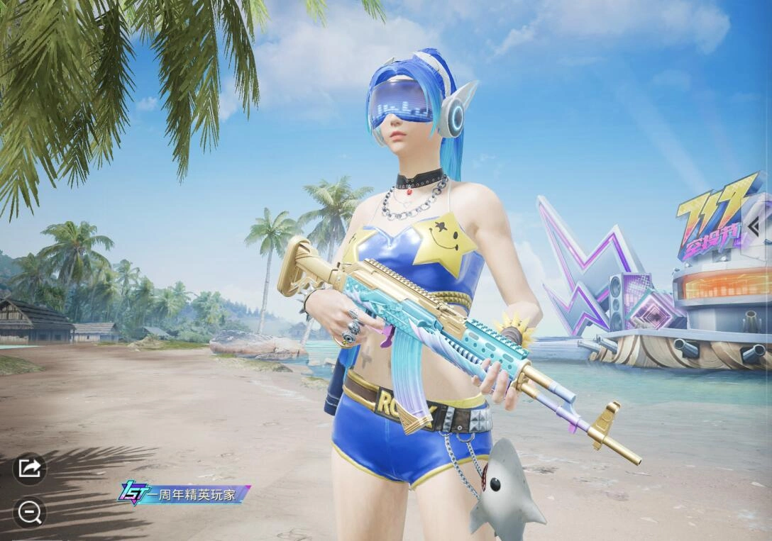 和平精英第一款比基尼泳装,光子做得有多细节?放大看被吓到