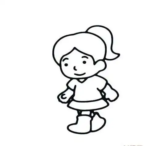 小女孩的画法走路的简单画法人物简笔画简笔画大全