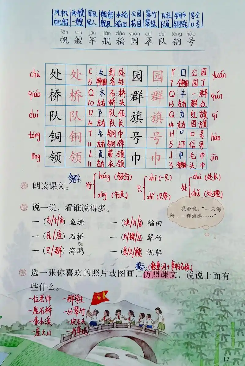 二年级语文上册.《场景歌》知识点笔记预习.#课堂笔记 #知识