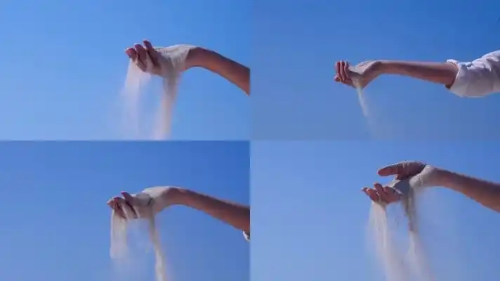 原创指尖沙粒扬沙慢镜头视频素材