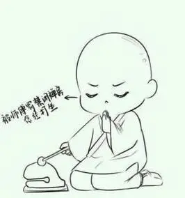 和尚向佛背影简笔画 简笔画图片大全-普车都