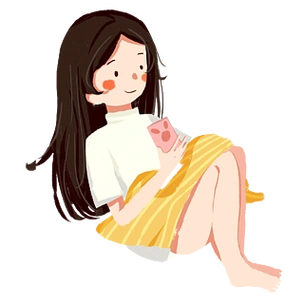 玩手机的女卡通图q版单人女生女性五十六民族人物元素宅在家睡觉的