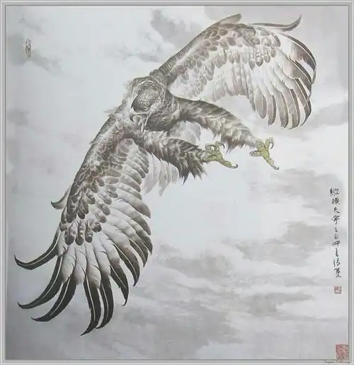国画《鹰》