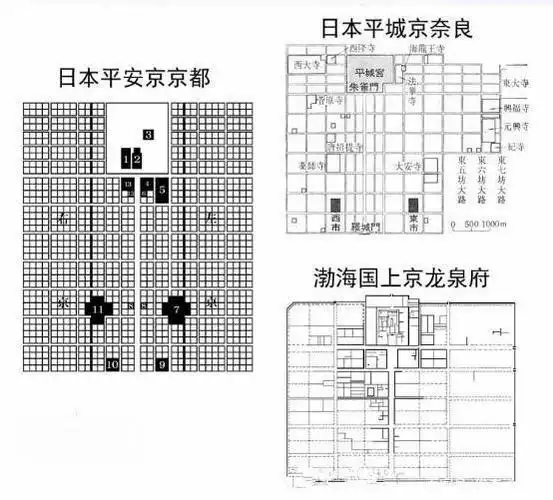 (图七 日本平城京建筑图)
