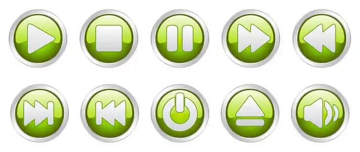 播放器图标按钮(矢量)照片