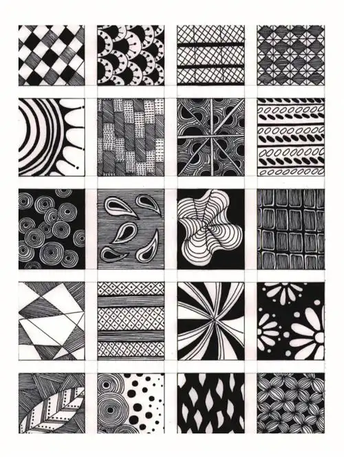 儿童线描画以线为主,点,面为辅,而黑白装饰画是点,线,面的综合应用