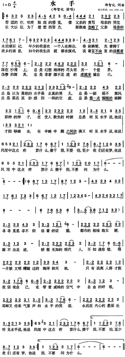 伯海通盗(编辑)查看更多>>(水手) / 伯海通盗编辑相关歌谱:[简谱]水手