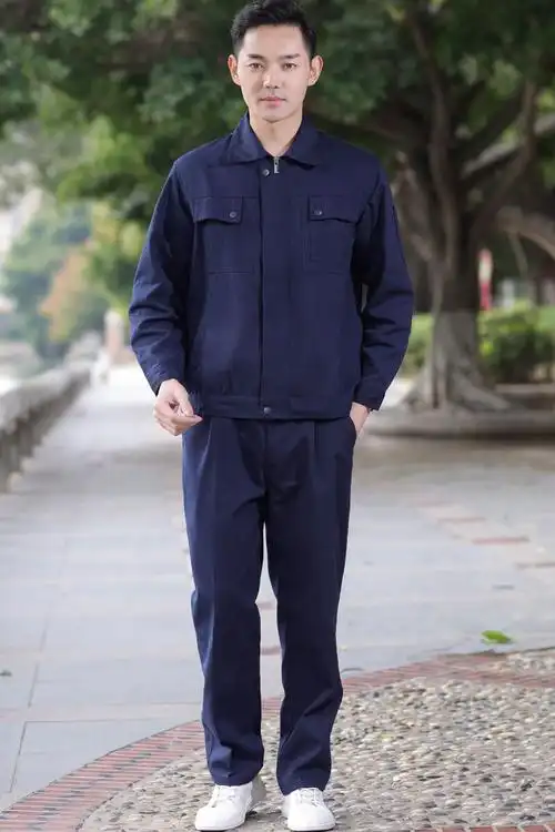 工作服套装男双层加厚耐磨男士劳保服冬季工厂男装劳动工服定制 单层