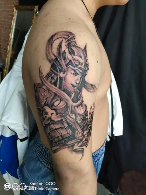 设计大臂 赵子龙_纹身图案手稿图片_孙腾的纹身作品集