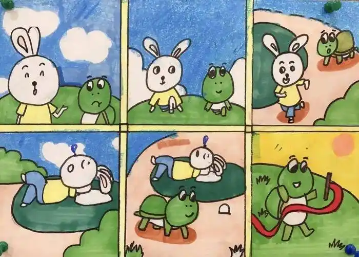 故事连环画记双语部四年级语文作业展