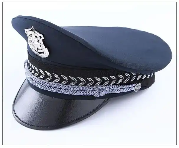 公务物业保安大檐帽交通执勤白色网眼大盖帽男士夏季工作大沿帽单位军