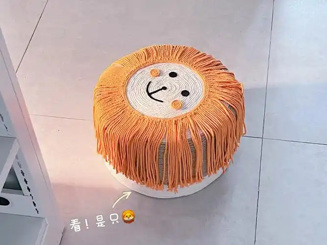 五个奶粉罐自制狮子03小凳子