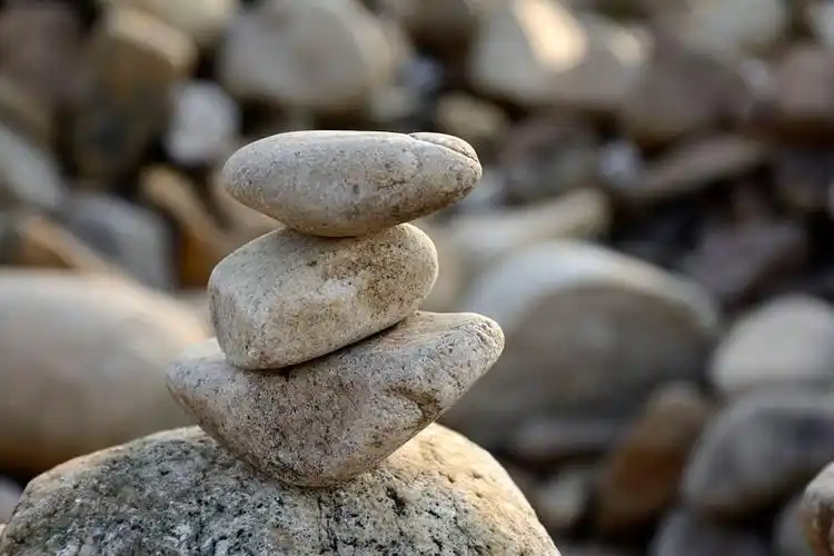 鹅卵石,叠石头静物背景