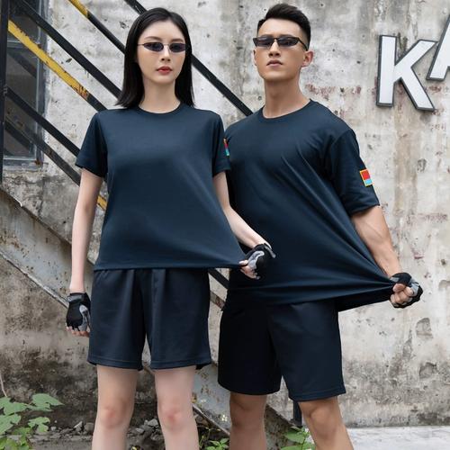 飞行员体能训练服上衣短袖夏季新款t作训服速干透气军训短裤套装